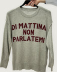 Maglia con Scritta “Di Mattina Non Parlatemi” – Casual Ironica