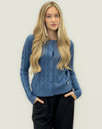Cardigan in maglia a trecce – Eleganza senza tempo