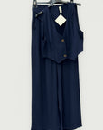 Completo con Gilet e Pantalone Palazzo