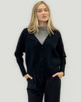 Cardigan corto con collo a revers – Chic e versatile