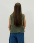Camicia leggera in cotone con volant