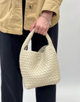 Borsa secchiello intrecciata