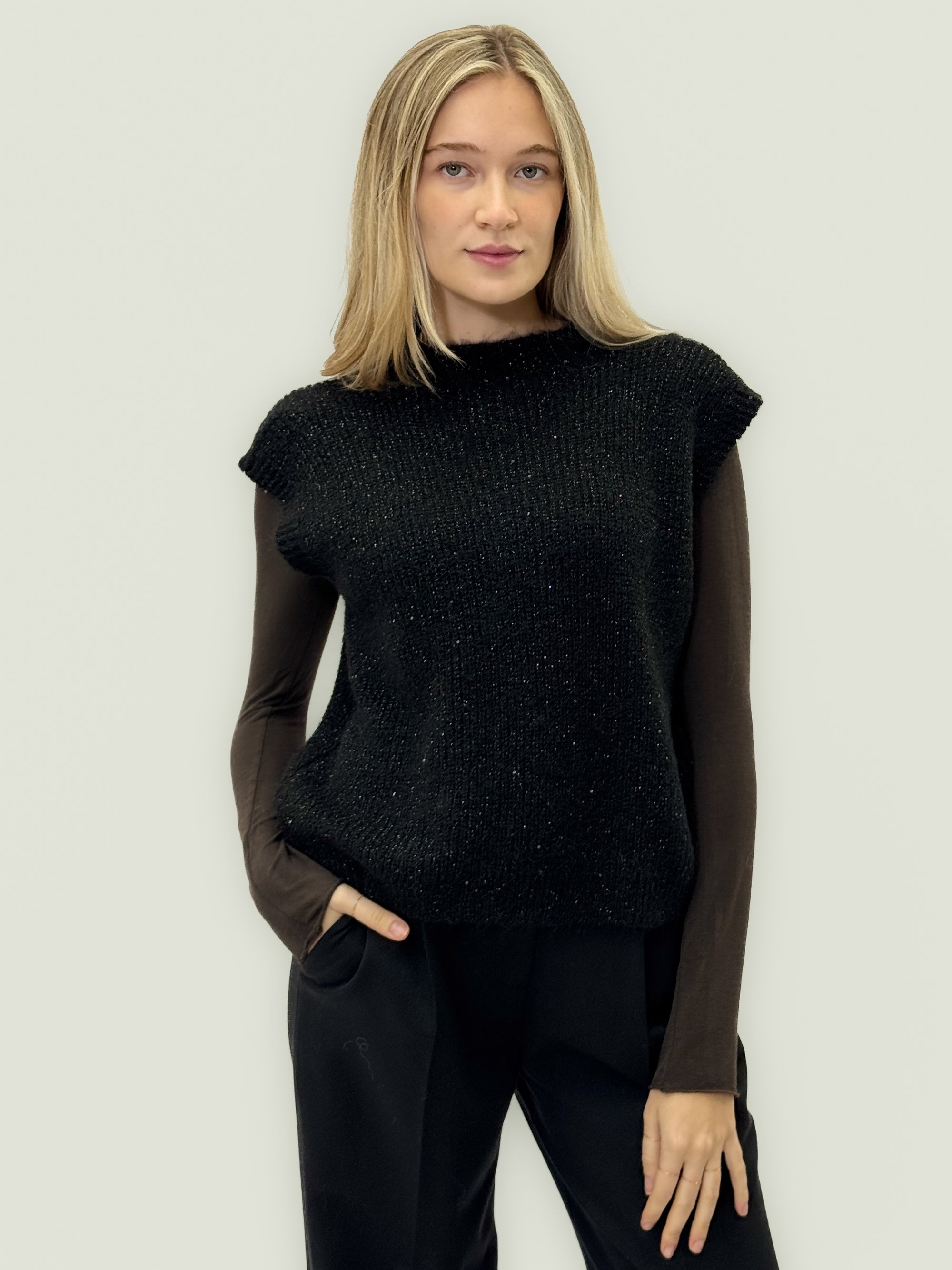 Gilet morbido lurex misto lana – Il tocco chic per i tuoi look autunnali