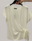 Maglia con Nodo Laterale – T-Shirt Elegante Manica Corta