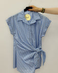 Camicia a Righe con Nodo Laterale