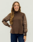 Maglia con maniche trapuntate – Mix perfetto tra comfort e stile