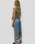 Completo Fantasia con Top Foulard e Pantalone Palazzo