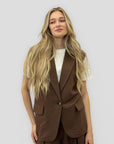 Completo Misto Lino con Gilet e Pantaloni Palazzo