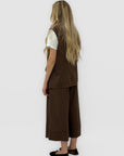 Completo Misto Lino con Gilet e Pantaloni Palazzo