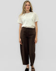 T-shirt sangallo con ricami floreali
