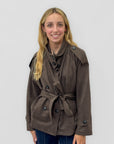 Giacca trench suede scamosciato - Made in Italy