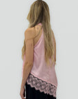 Top Satinato con Pizzo