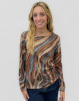 Maglia Fantasia Onde Made in Italy