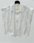 Camicia Cotone Smanicata con Bottoni