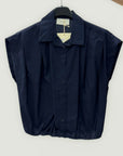 Camicia Cotone Smanicata con Bottoni