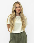 T-shirt in cotone con volant