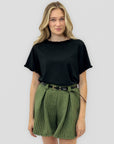 T-shirt in cotone con volant