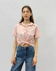 Camicia crop con nodo