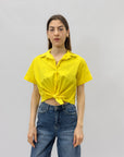 Camicia crop con nodo
