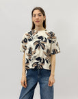 Maglia in cotone floreale