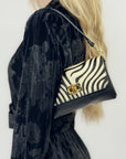 Borsa in vera pelle con stampa animalier – Made in Italy
