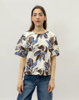 Maglia in cotone floreale