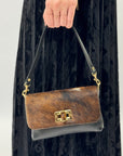 Borsa in vera pelle con stampa animalier – Made in Italy