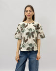 Maglia in cotone floreale