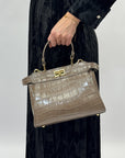 Borsa in vera pelle stampa cocco – Made in Italy