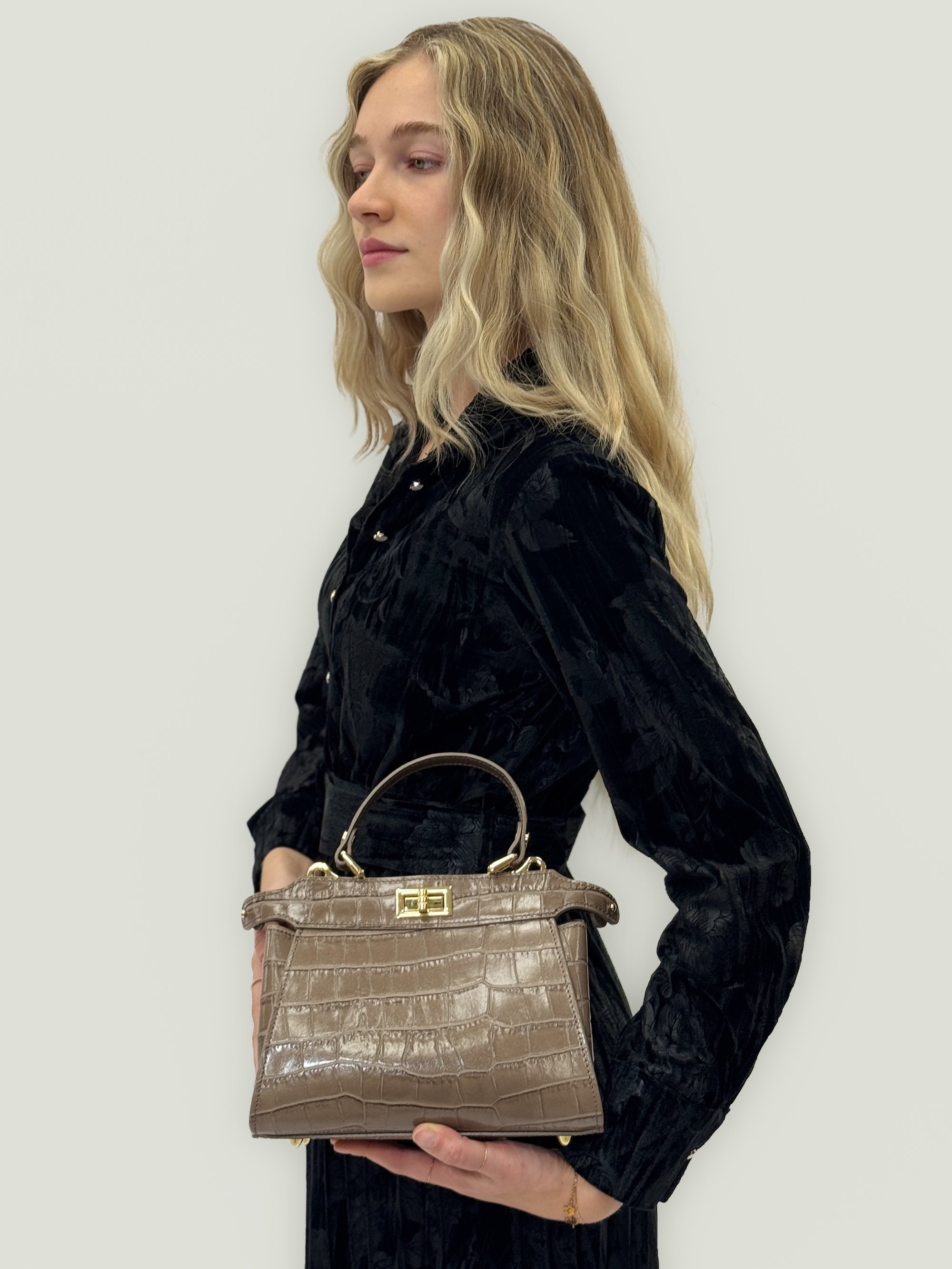 Borsa in vera pelle stampa cocco – Made in Italy