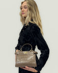 Borsa in vera pelle stampa cocco – Made in Italy