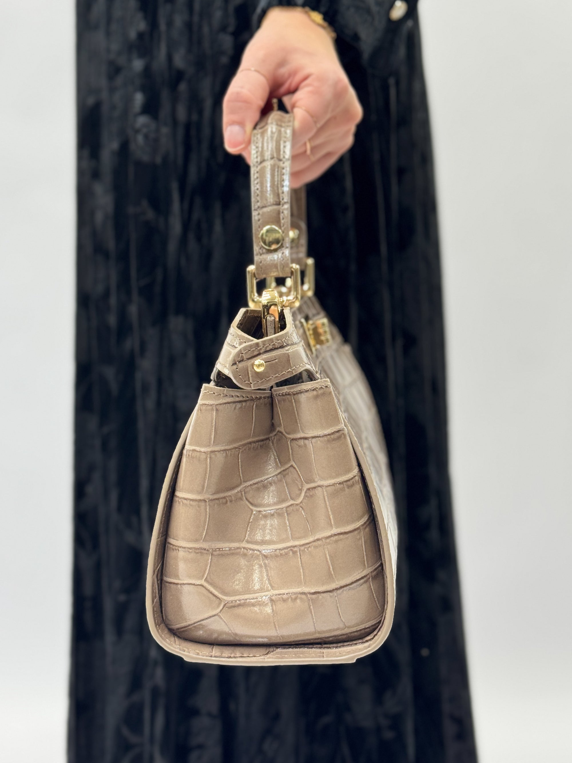 Borsa in vera pelle stampa cocco – Made in Italy