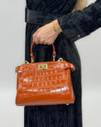 Borsa in vera pelle stampa cocco – Made in Italy