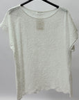 T-shirt in sangallo 100% cotone con manica corta