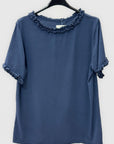 T-shirt in cotone con volant