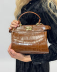 Borsa in vera pelle stampa cocco – Made in Italy