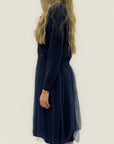 Abito con maglia e gonna in tulle – Colletto gioiello