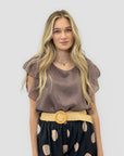 Blusa Leggera con Maniche Volant