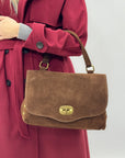 Borsa Siena in vera pelle scamosciata – Made in Italy