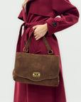 Borsa Siena in vera pelle scamosciata – Made in Italy