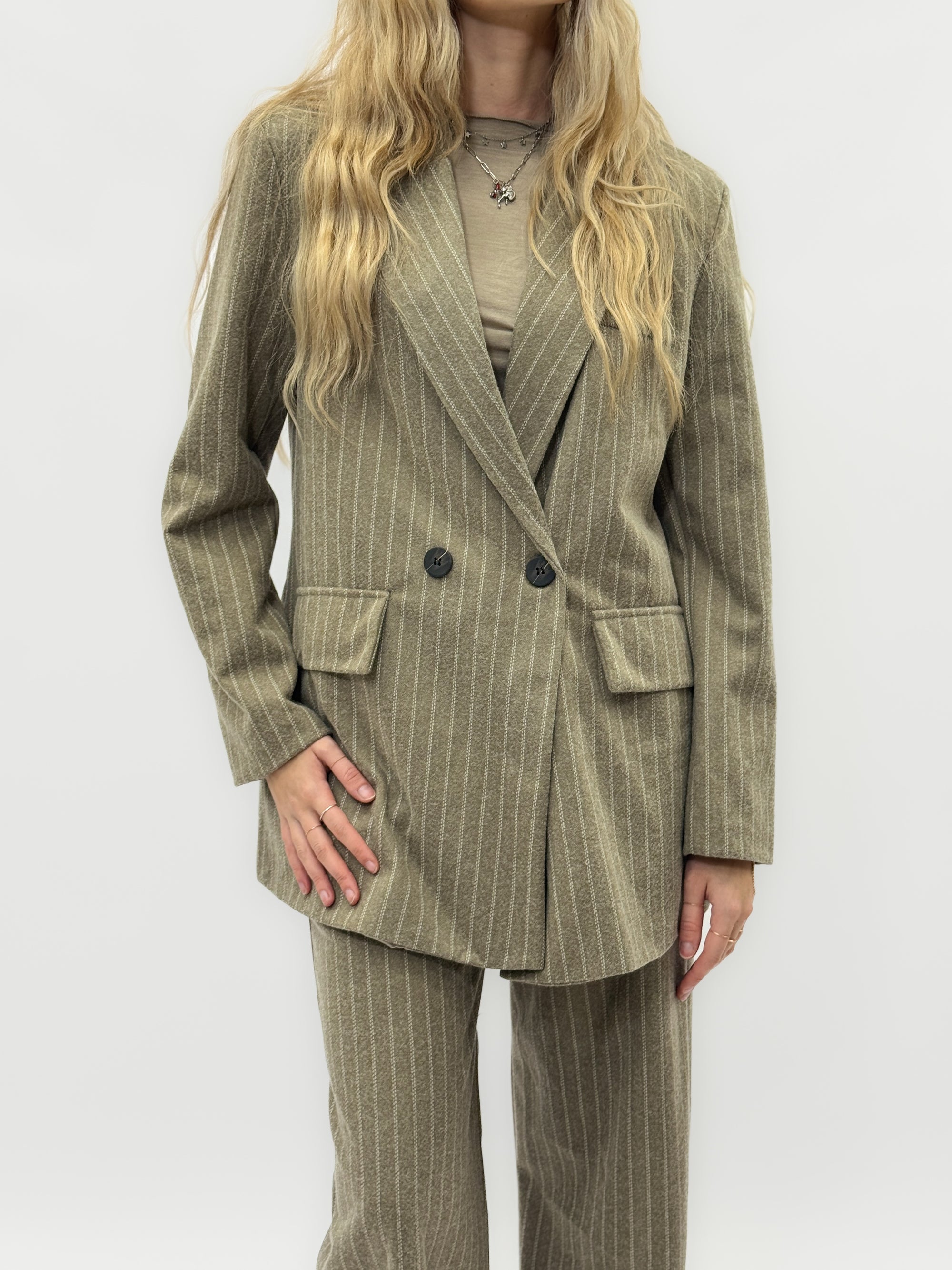 Completo a righe in velluto millerighe – Giacca e Pantalone