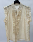 Camicia Leggera con Volant e Bottoni