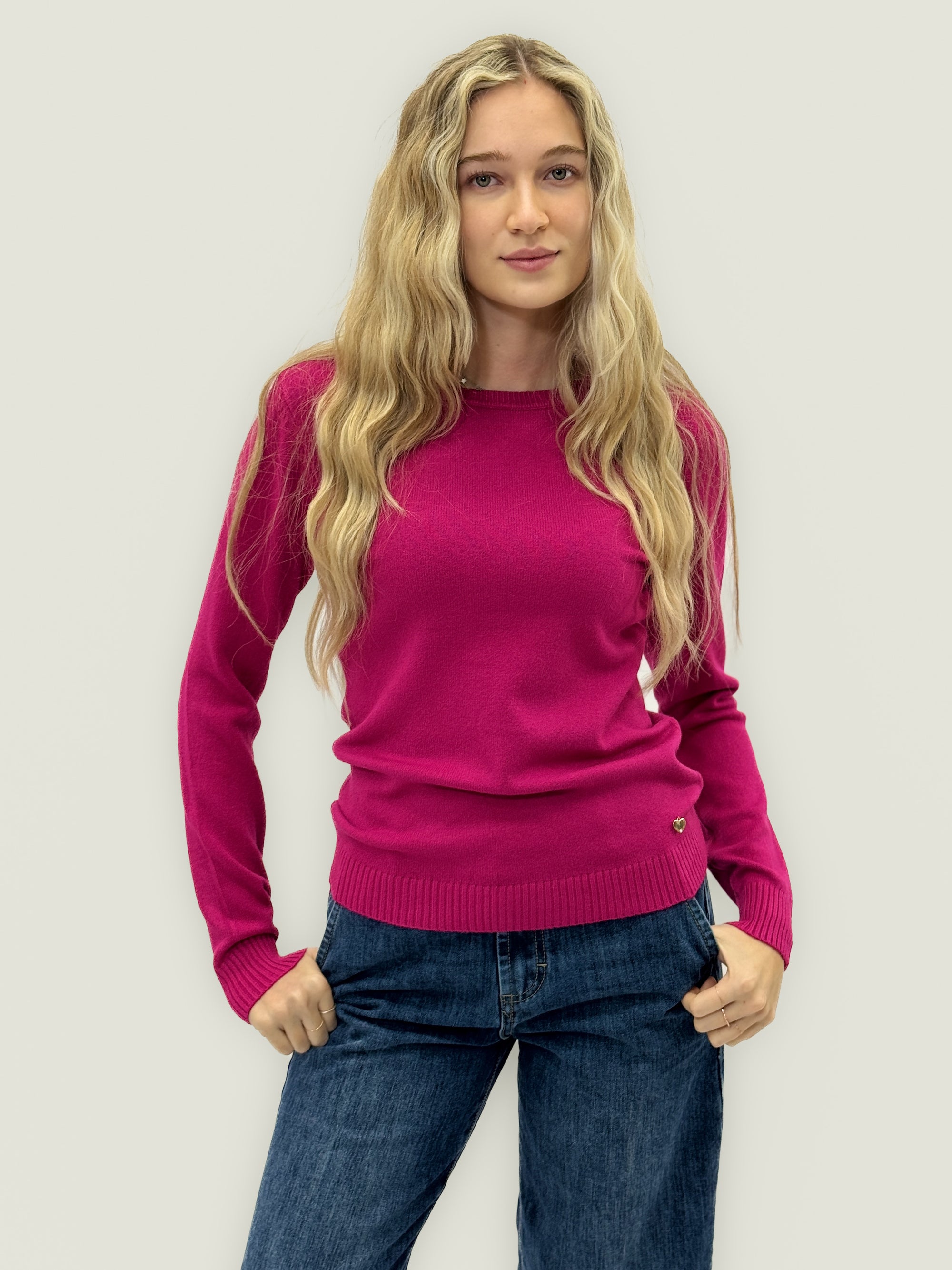 Maglione basic morbida girocollo