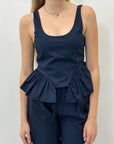 Completo Cotone con Top Balza e Pantalone Palazzo