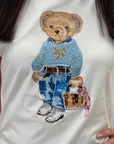 T-shirt in cotone con orsetto