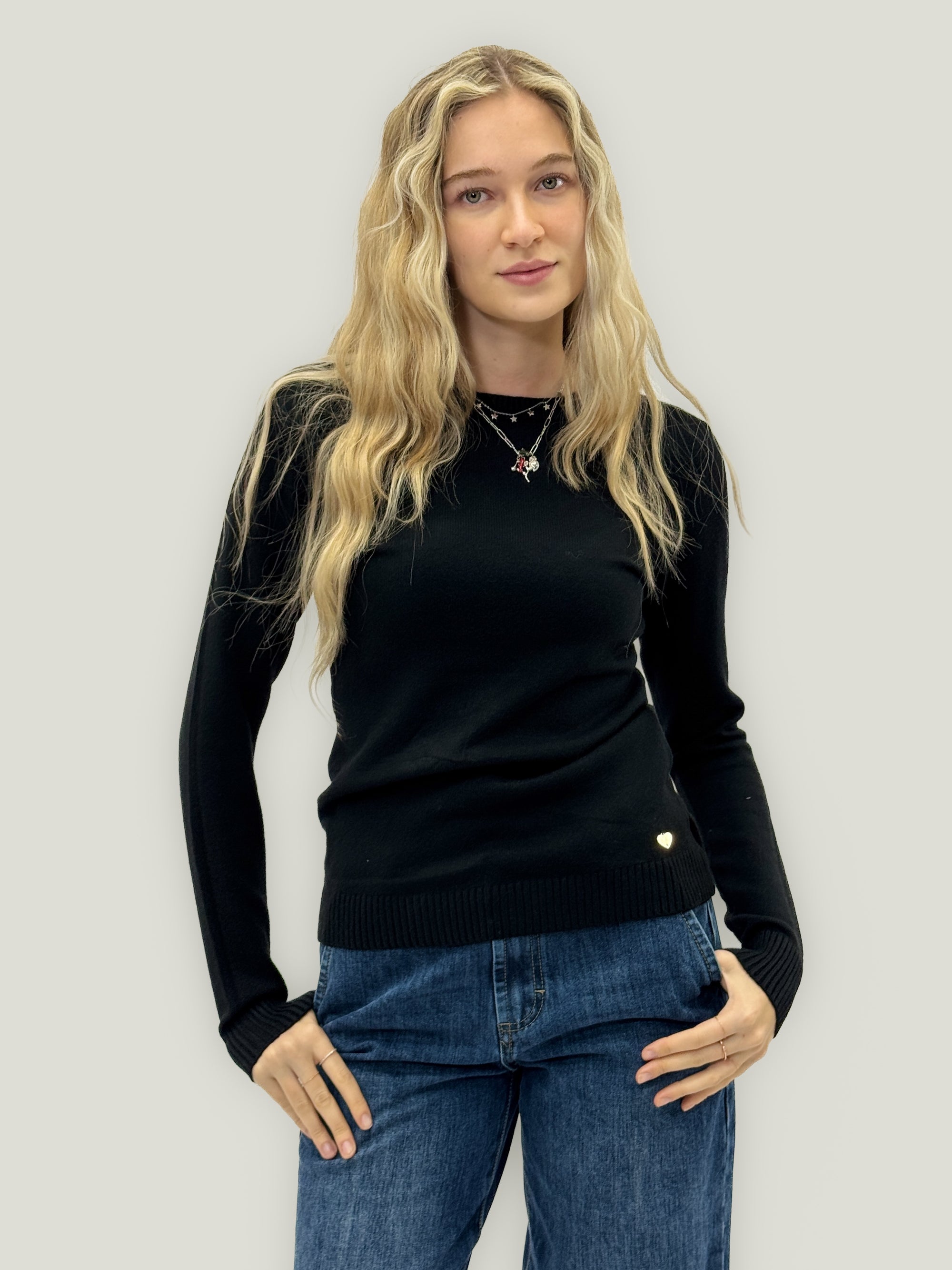 Maglione basic morbida girocollo