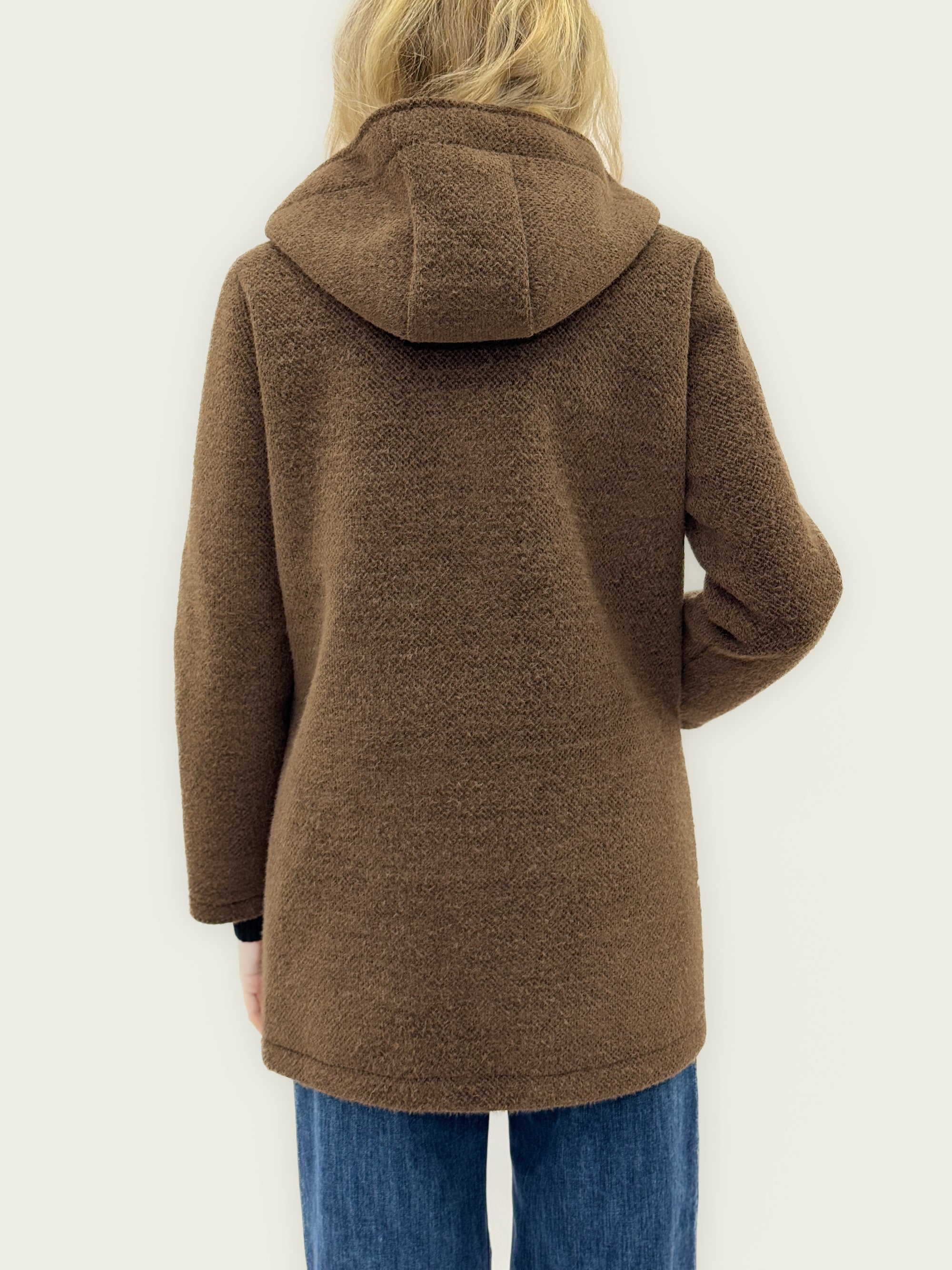 Cappotto caldo effetto teddy con cappuccio