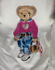T-shirt in cotone con orsetto