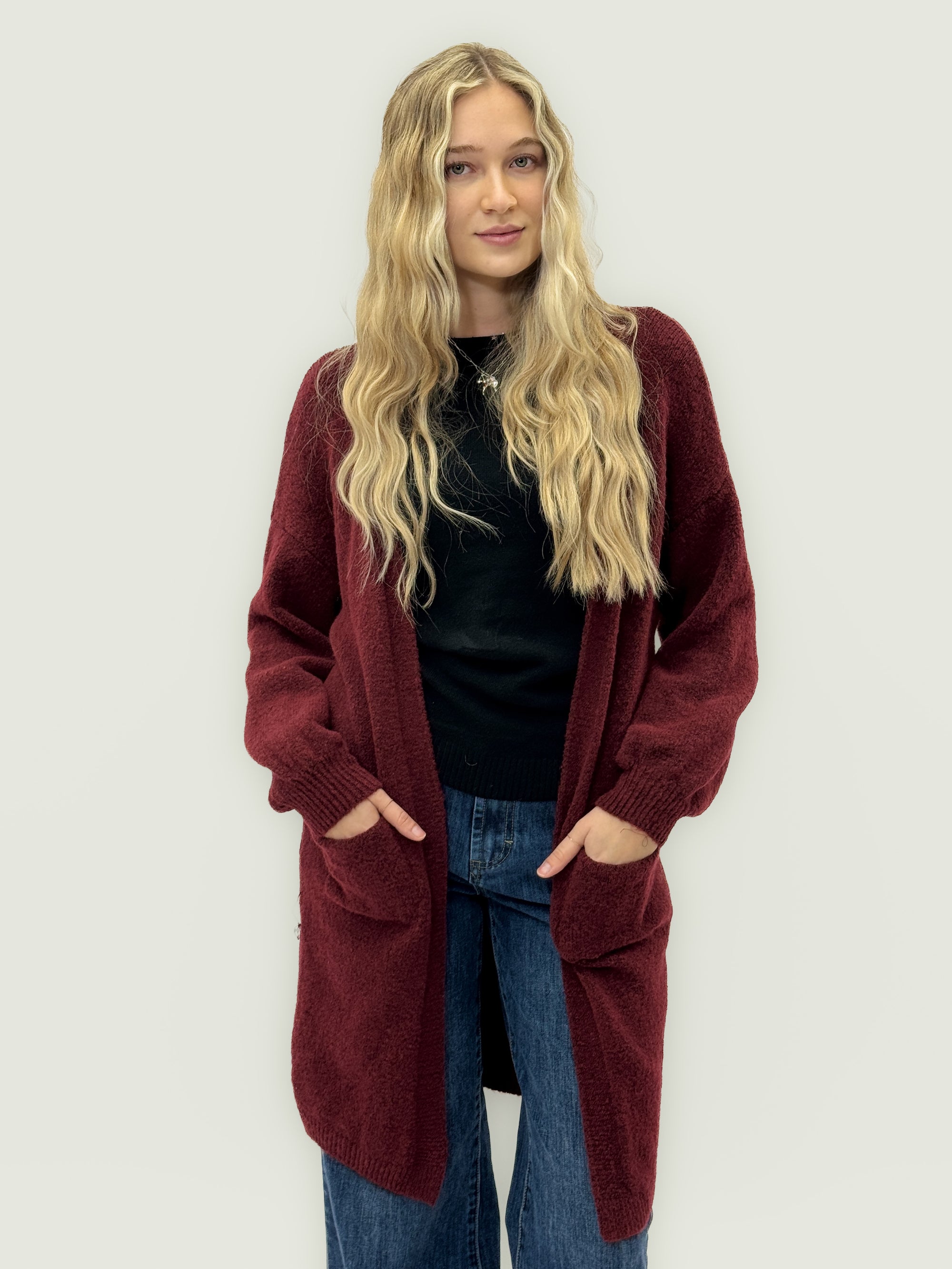 Cardigan lungo in misto lana - Comfort e chic
