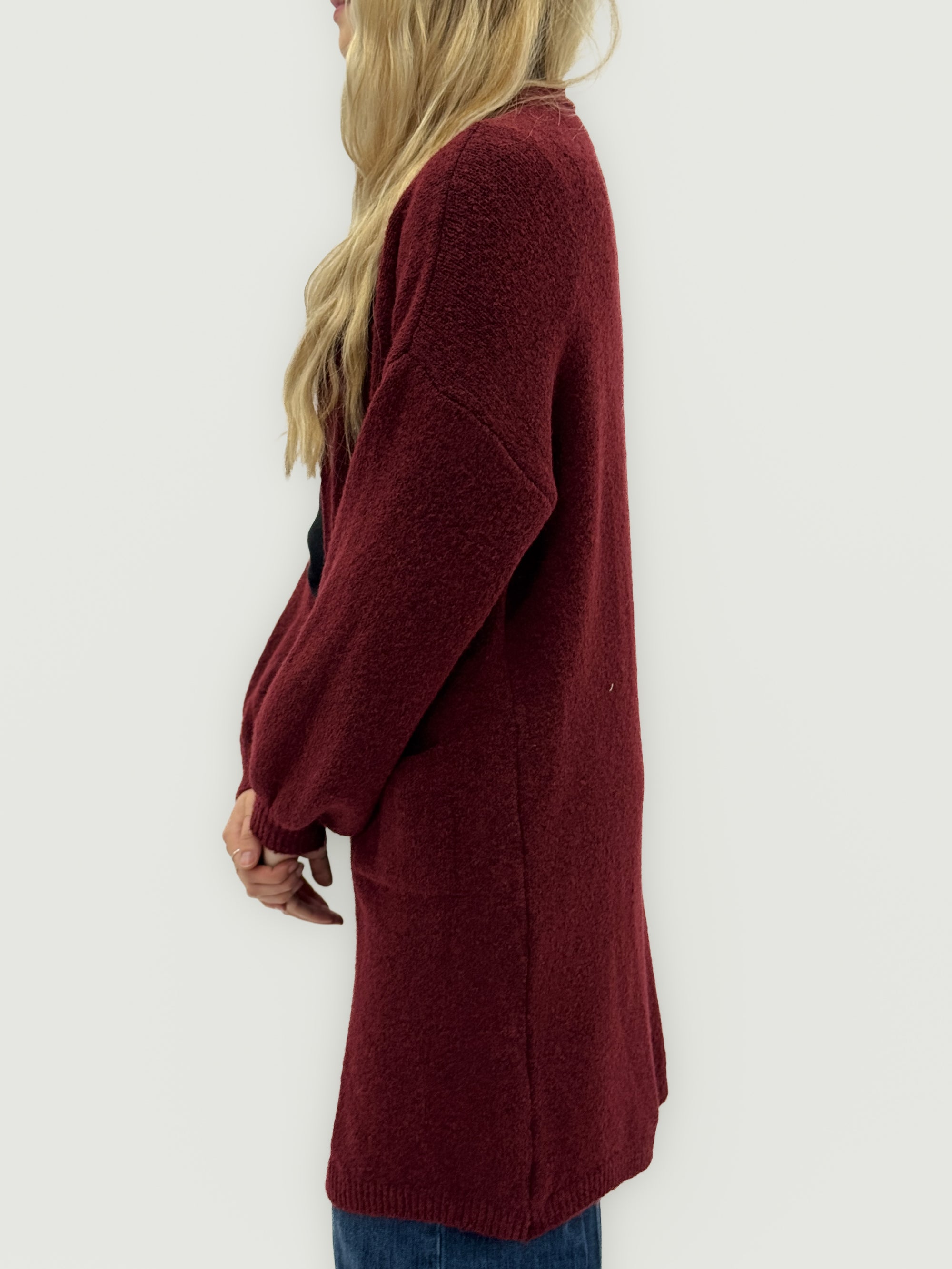 Cardigan lungo in misto lana - Comfort e chic